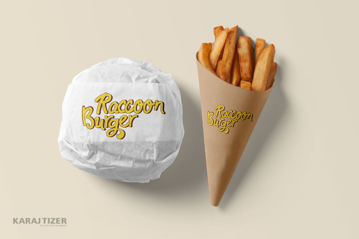طراحی لوگو Racoon Burger